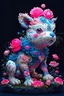 Placeholder: "Extremely Ultrarealistic Photorealistic cute creature holding a flower, by James Jean and Android Jones: Jeff Koons: Erin Hanson: Joe Fenton: Dan Mumford: professional photography, natural lighting, volumetric lighting maximalist photoillustration 8k resolution concept art intricately detailed, complex, elegant, expansive, fantastical:"