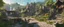 Placeholder: An outdoor surrealist market in a beautiful surreal outdoor countryside summer scene with hills, interesting dwellings, pathways, stairways, waterfalls, & a waterwheel : very high detail, photorealistic, epic cinematic, 8K, Large depth of field