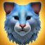 Placeholder: This avatar could have features such as fur, whiskers, and a tail, and might be able to move and express itself through various animations. You might also imagine the avatar with different colors or patterns on its fur, such as blue.