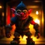 Placeholder: viking goblin horror man robot birthday, motion blur, 8k, downlight, soft light, depth of field, photorealism, trending on art station, lotsa detail