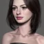 Placeholder: perfect Anne Hathaway, face and bust, wearing victoria secret, highly realistic, highly detailed