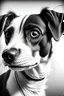 Placeholder: A hyper-realistic jack Russell terrier drawn using lines