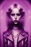 Placeholder: Danish singer MØ face,Abstract steampunk, purple tones,