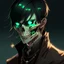 Placeholder: male, half-elf, young, noble, costume, skull mask, pale skin color