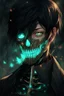Placeholder: fantasy art, man, half-elf, young, noble, half mask, pale skin color