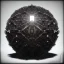 Placeholder: spiky sphere with black colours edgy crystal surface