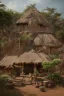 Placeholder: A photo taken from an african village "avengers", <character or scene>, kente, cinematic lighting --v 4 --q 2