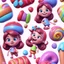 Placeholder: candy girl teenager, stylized 3d. pixar, cartoon