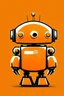 Placeholder: The orange robot logo is animated.