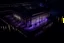 Placeholder: futuristic Exterior of a bulding, gothic, neon, neoclassical and dark violet and dark gold, light silver, obsidian, lakecore, maximalist, and the reflection in river, dji mavic