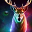 Placeholder: cerf, portrait, espace, galaxie, couleurs crépuscule