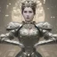 Placeholder: smooth hyper realistic, beautiful Japanese goddess robot, run on dark cosmos background, cat еye, extremely sharp detail, finely tuned detail, ultra high definition, 8 k, unreal engine 5, ultra sharp focus, accurate sword wings, positive smile, lot of details, fit within portrait, Ambiance winter, perfect composition, perfect hair,