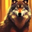 Placeholder: wolf, fire, forest, masterpiece, expert, 8K, hyperrealism, sharp focus, cinematic lighting, brown