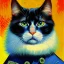 Placeholder: Portrait of a cat by Van Gogh