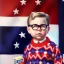 Placeholder: ralphie peter billingsley glasses, chubby boy in argyle sweater holding a bar of (red soap)