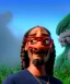 Placeholder: Snoop Dogg, smoke weed, burning dollars, jungle background, hyper realistic