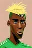 Placeholder: Victor Osimhen Nigerian football player ,cartoon 2d