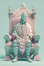 Placeholder: a sad royal king on a lonesome throne meticulous symmetry, employ a pastel color palette to evoke nostalgia, utilize slow-motion shots for emphasis, and embrace quirky, precisely choreographed movements within the frame.