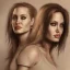 Placeholder: centered, Realist, head and shoulders portrait, angelina jolie young face, golden dress athena god