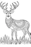 Placeholder: coloring book image of a deer