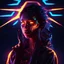 Placeholder: Cosmic dream face, woman, neon, abstract, amazing shadow and lightning, 4k, cinematic, glowing eyes, cosmic, face, dream, space, stars, amazing, art, glowing, fire