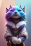 Placeholder: award winning portrait of a male anthropomorphic rainbow cat long black hair. character design by cory loftis, fenghua zhong, ryohei hase, ismail inceoglu and ruan jia. unreal engine 5, artistic lighting, highly detailed, photorealistic, fantasy