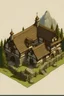 Placeholder: A plan to RPG a single-room, one-story building. Set in a medieval atmosphere amidst mountain scenery.