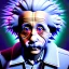 Placeholder: Einstein, 3d, high detail, symbols, 4k, ray traing, render, future punk