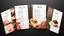 Placeholder: A Dessert Menu which is 17*8 inches Trifold, Detailed Menu List with Images creatively used, It should be a double sided. Make it look like a luxurious brand