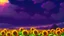 Placeholder: purple sky full of stars, sunflower field, anime, high res, makoto shinkai