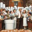 Placeholder: [art by Norman Rockwell] the longest toilet paper in the world, in Charlie's chocolate factory