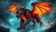 Placeholder: A panther with shimmering dragon scary ,cool wings