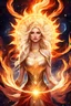 Placeholder: Богиня-Солнца звездная свет женщина ,блондинка красивые любовь космос в древних одеждах пламя огненные пламена