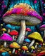 Placeholder: mushroom , colorful page, coloer background, digital Art, perfect composition, beautiful detailed intricate insanely detailed octane render trending on artstation, photorealistic concept art, soft natural volumetric cinematic perfect light, chiaroscuro, masterpiece, oil on canvas, raphael, caravaggio, greg rutkowski, beeple, beksinski, giger, black and white still, digital Art, perfect coloer, read,green, blew,white, ((((colorful)))))