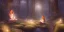 Placeholder: detailed beautiful european lady meditating at night with candles in an enchanted forest, fotorealistic, high quality, landscape, 17, chalice well