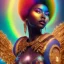 Placeholder: full body shot, masterpiece, best quality, family of three, black skinned, sparkling eyes, fluorescent skin, colorful makeup, soul , highly detailed body, afrofuturism, scifi, sun light, 4K, RAW, depth of field, high contrast, realistic details, 24mm