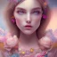 Placeholder: fairy, pink, blue, beautiful, gold, jewels, hyperrealism, masterpiece, expert, cinematic lighting, sharp focus, 8K, pastel, macro lens, woman, detailed, flower