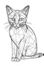 Placeholder: outline art for Cats coloring pages with sitch, white background, Sketch style, full body, only use outline, dementia patients style, clean line art, white background, no shadows and clear and well outlined.