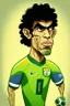 Placeholder: Bruno Guimarães Brazilian football player ,cartoon 2d