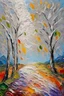 Placeholder: romantic-impressionism expressionist style oil painting,-impressionist impasto acrylic painting, thick layers of silver textured paint,ultra reality,bright colors,8k,thick white paint,silver and white,