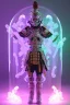 Placeholder: Futuristic Neon crystal skeleton samurai smoke glass fire water