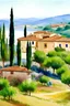 Placeholder: Mediterranean, Italian Countryside Prints, Italy Print, Italy Tuscany Print, Europe Art