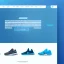 Placeholder: beautiful webite for shoes, ui, ux, ui/ux, nike, blue, white, teal, running person, website