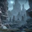 Placeholder:  4k, 8k, unreal engine, highly detailed, cinematic, photorealistic, alien landscape, ancient alien ruins with symbols, ice, volumetric lighting