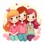 Placeholder: trio girl friendship