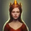 Placeholder: girl,fire queen, crown on head, close up portrait by Greg Rutkowski