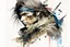 Placeholder: Portrait of a Sparrow watercolour Yoji Shinkawa in style high_quality_art. Ru dalle