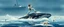 Placeholder: close up on karate kid in kick boxing match on top of whale, painted by rembrandt, ultra-realistic 4-panel expedition poster, 2x2 grid layout, each panel is a completely separate scene with no interaction between panels. A thin red route line connects the panels visually but does not affect scene content. Top left panel: Russian Arctic coast, icebreaker ship navigating frozen sea ice in calm conditions, polar bears standing far away on separate ice floes, no interaction with ship, safe distance,