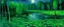 Placeholder: A green lily pad swamp at night painted by Claude Monet