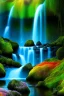 Placeholder: waterfall, planets, deep colors, land, floral, trees, cinematic lighting, octane render, ambiance,